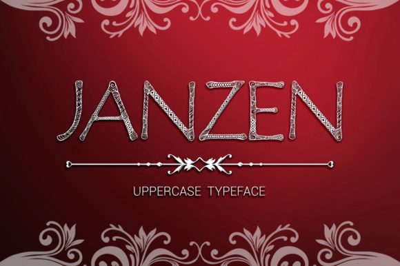 Janzen: A Handcrafted Uppercase Font for Texture, Identity, and Intentional Design