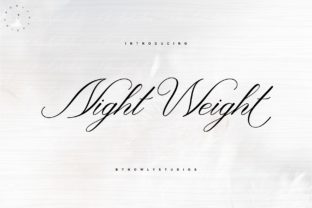Night Weight Script: Elegant Handwritten Charm