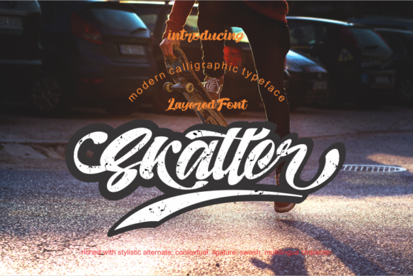 Skatter: A Two-Layer Modern Calligraphy Font for Distinctive Design